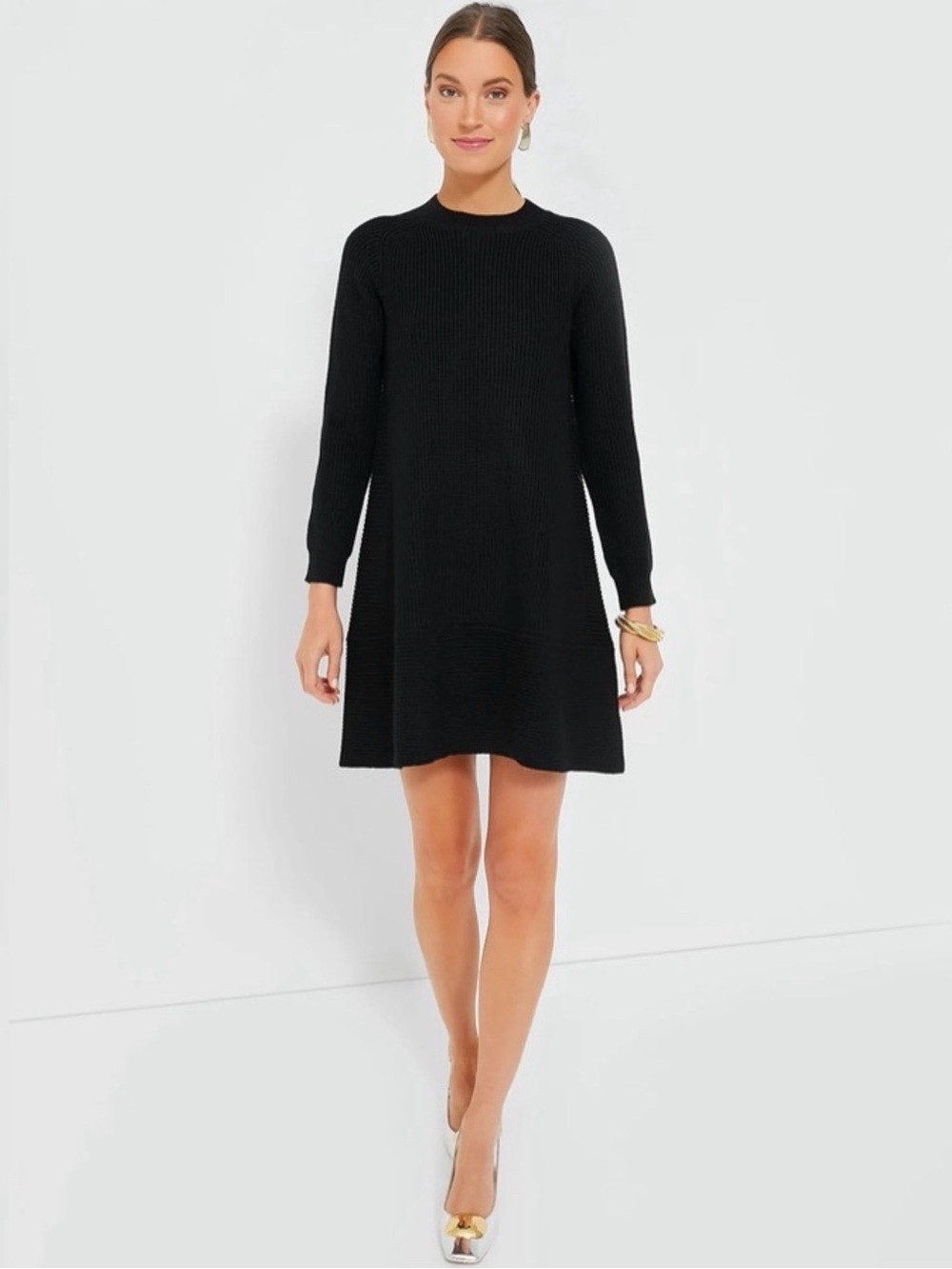 Tuckernuck Pomander Place Ainsley Knit Sweater Dress Black Small